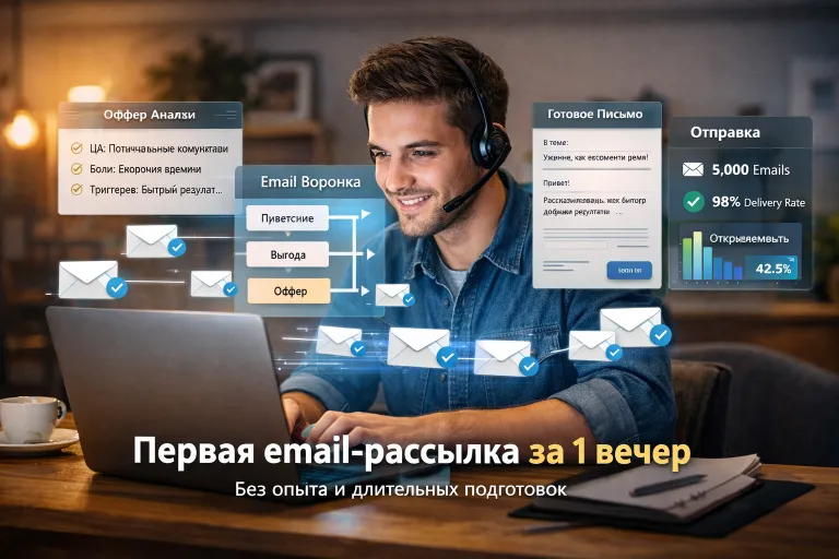 Кейс: Первая рассылка с нуля за 1 вечер